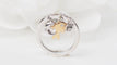 Bague 54 Bague breloques en or jaune et blanc 18k avec diamants 0,15 ct 58 Facettes 21505