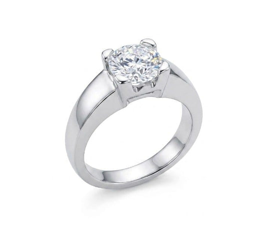 Bague 50 Solitaire - Bague en or blanc et diamant 1,15 ct 58 Facettes Solitaire or 750 et diamant 1.10 carats