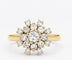 Bague 53 Fleur d’hiver - Bague en or 750 et diamants 58 Facettes Bague fleur d´hiver