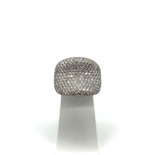 Bague 53 Bague pavée en or blanc et diamants 58 Facettes Z15B51436