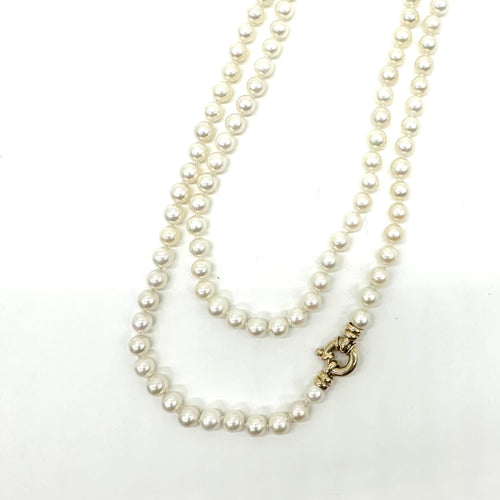 Collier Collier sautoir en or jaune et perles de culture 58 Facettes Z15B51796