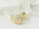 Bague 52 Bague pavée de diamants en or jaune 58 Facettes 33391
