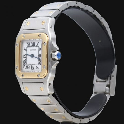 Montre Cartier Santos de Cartier Galbée PM - Montre en or jaune et acier 58 Facettes MT46891