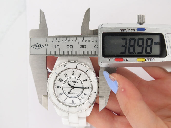 Montre Chanel J12 - Montre automatique 38 mm en céramique blanche 58 Facettes 275140