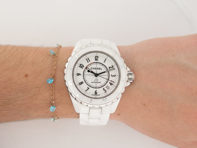 Montre Chanel J12 - Montre automatique 38 mm en céramique blanche 58 Facettes 275140