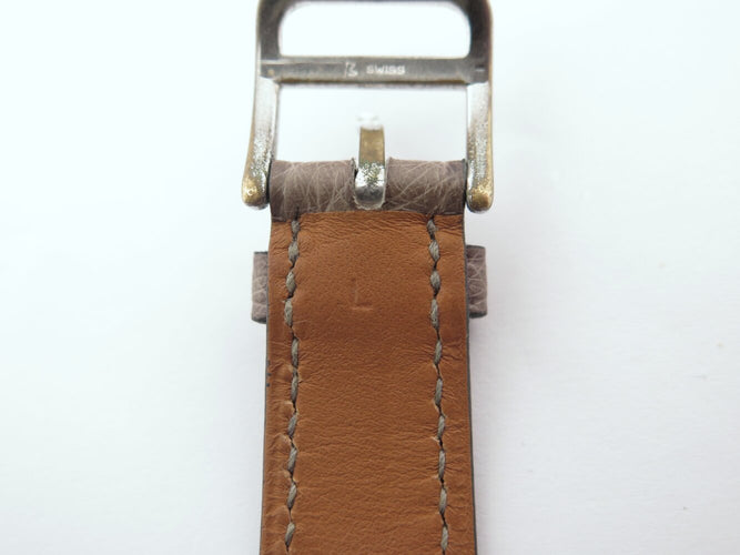 Montre Hermès Sellier - Montre 32 mm en acier et cuir autruche 58 Facettes 275124