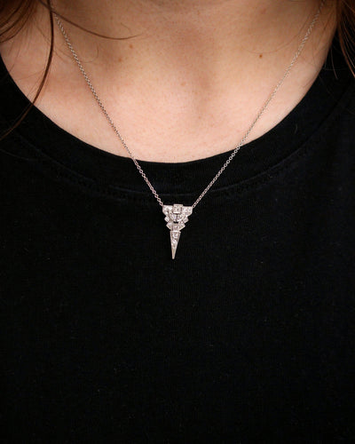 Pendentif Art Déco - Pendentif en platine, or blanc et diamants 58 Facettes A12164
