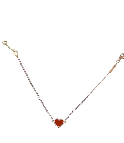 Bracelet Van Cleef & Arpels Alhambra - Bracelet en or rose et cornaline 58 Facettes jnci52