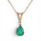 Pendentif Pendentif en or jaune 14 ct avec émeraude et diamant 58 Facettes P002