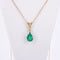 Pendentif Pendentif en or jaune 14 ct avec émeraude et diamant 58 Facettes P002