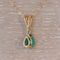 Pendentif Pendentif en or jaune 14 ct avec émeraude et diamant 58 Facettes P002