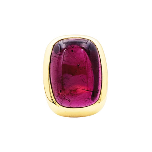 Bague 53 Pomellato Cardinale - Bague en or jaune et tourmaline rouge 58 Facettes 35661