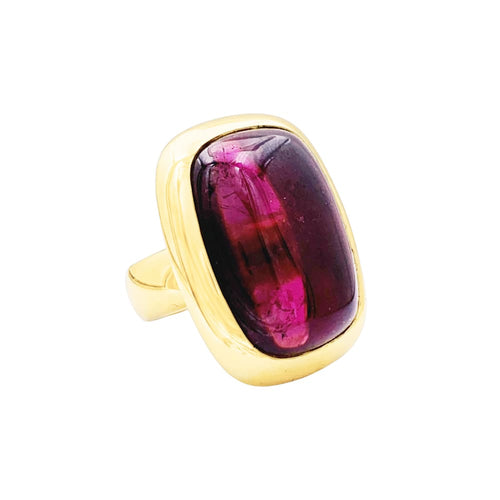Bague 53 Pomellato Cardinale - Bague en or jaune et tourmaline rouge 58 Facettes 35661