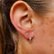 Boucles d'oreilles Boucles d'oreilles en or jaune, saphirs violets et blancs 58 Facettes 2604012