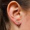 Boucles d'oreilles Boucles d'oreilles en or jaune avec saphirs bleus et blancs 58 Facettes 2604030