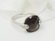 Bague 53 Bague en or blanc, quartz fumé et diamants 58 Facettes 33304