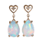 Boucles d'oreilles Celestial Heart - Boucles d'oreilles en or jaune, opales et diamants 58 Facettes E021