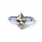 Bague 52 Bague solitaire en or jaune et platine avec diamant navette 58 Facettes