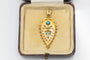 Pendentif Pendentif ancien en or jaune, turquoises et perles 58 Facettes 12203