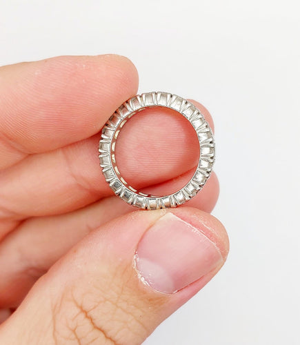 Bague 51 Alliance américaine Art déco - Bague en platine et diamants 58 Facettes A07302