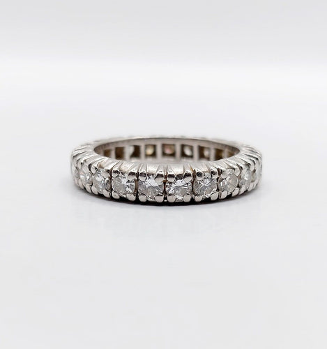 Bague 51 Alliance américaine Art déco - Bague en platine et diamants 58 Facettes A07302