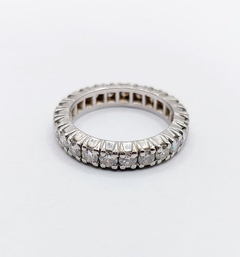 Bague 51 Alliance américaine Art déco - Bague en platine et diamants 58 Facettes A07302