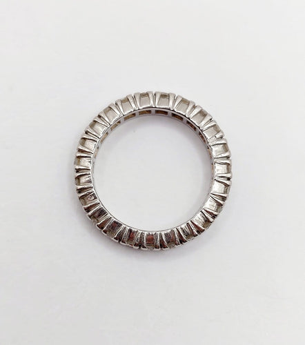 Bague 51 Alliance américaine Art déco - Bague en platine et diamants 58 Facettes A07302