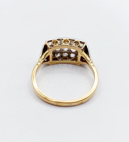 Bague Art déco en or 18k, platine et diamants 58 Facettes A07309