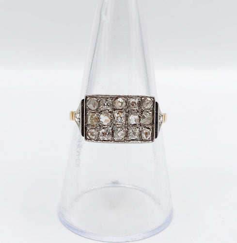 Bague Art déco en or 18k, platine et diamants 58 Facettes A07309