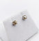 Puces d'oreilles vintage en or blanc et diamants cognac 58 Facettes A07310