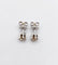 Puces d'oreilles vintage en or blanc et diamants cognac 58 Facettes A07310