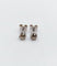 Puces d'oreilles vintage en or blanc et diamants cognac 58 Facettes A07310