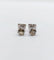 Puces d'oreilles vintage en or blanc et diamants cognac 58 Facettes A07310