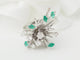 Bague 58 Bague en or blanc, émeraudes et diamants 58 Facettes 33303