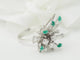 Bague 58 Bague en or blanc, émeraudes et diamants 58 Facettes 33303