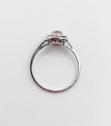 Bague 56 Bague Art déco en platine, diamant et saphirs 58 Facettes A07311