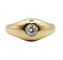 Bague 55.5 Bague jonc dôme antique en or 18k et diamant taille ancienne 58 Facettes A07312