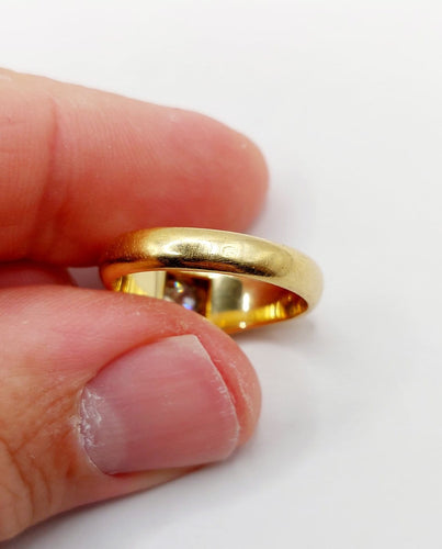 Bague 55.5 Bague jonc dôme antique en or 18k et diamant taille ancienne 58 Facettes A07312