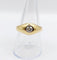 Bague 55.5 Bague jonc dôme antique en or 18k et diamant taille ancienne 58 Facettes A07312