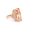 Bague 54 Bague cocktail en or rose, morganite 15 ct et diamants 58 Facettes B397