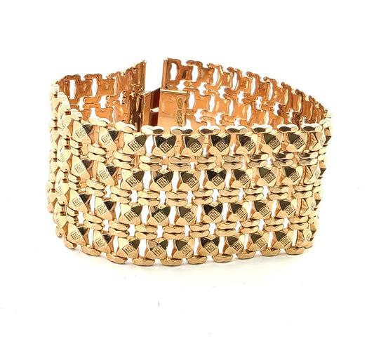 Bracelet Bracelet en or jaune 18 ct massif 58 Facettes 381/26 A