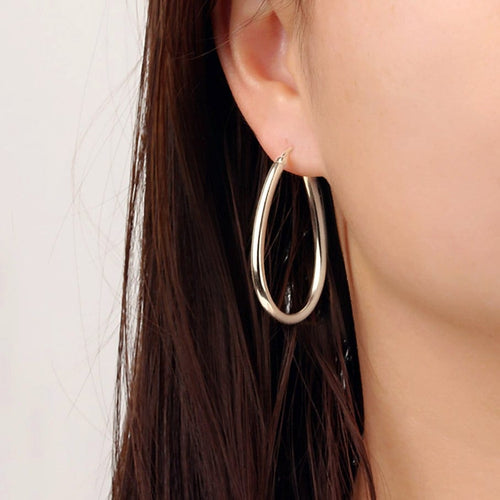 Boucles d'oreilles Jullie - Boucles d’oreilles créoles grand modèle 58 Facettes SER1010WG