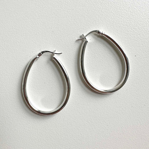 Boucles d'oreilles Jullie - Boucles d’oreilles créoles grand modèle 58 Facettes SER1010WG