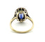 Bague 56 Bague édouardienne en or 18 ct, argent, saphir Ceylan et diamants 58 Facettes 391/26 A 193/26