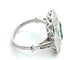 Bague 55 Bague en or blanc 18 kt avec émeraude et diamants 58 Facettes 377/26 N