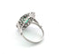 Bague 55 Bague en or blanc 18 kt avec émeraude et diamants 58 Facettes 377/26 N