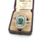 Bague 55 Bague en or blanc 18 kt avec émeraude et diamants 58 Facettes 377/26 N