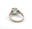 Bague 54 Bague Art déco en or blanc avec diamants et émeraude 58 Facettes 377/26 M