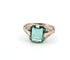Bague 54 Bague Art déco en or blanc avec diamants et émeraude 58 Facettes 377/26 M