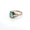 Bague 54 Bague Art déco en or blanc avec diamants et émeraude 58 Facettes 377/26 M